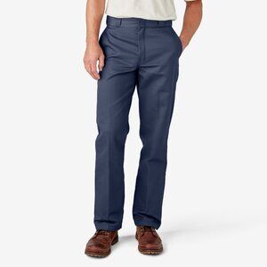 DICKIES 874 Navy Blue Polyester Cotton Twill Original Fit Work Pants, Size 30